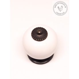 Gömb kerámia bútorgomb (fehér)