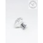 Gyémánt bútorgomb ezüst talp