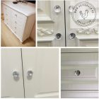 Gyémánt bútorgomb ezüst talp