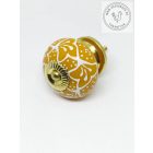 HINDI kerámia bútorgomb (okker sárga)