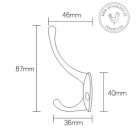 Antik vörös bronz fogas 87mm
