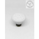 Csipke mintás kerámia bútorgomb (fehér)