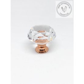 Gyémánt bútorgomb rose gold talp