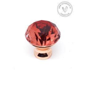Rose Gold gyémánt bútorgomb (borostyán árnyalat)
