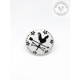 VINTAGE kerámia bútorgomb (kakas minta)