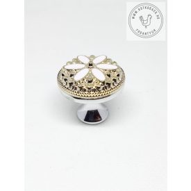 Akril bútorgomb (virág minta)