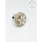 Akril bútorgomb (virág minta)