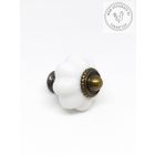 VINTAGE akril bútorgomb (fehér)