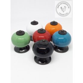 Gömb kerámia bútorgomb (fekete)