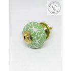 HINDI kerámia bútorgomb (világos zöld)