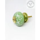 HINDI kerámia bútorgomb (világos zöld)