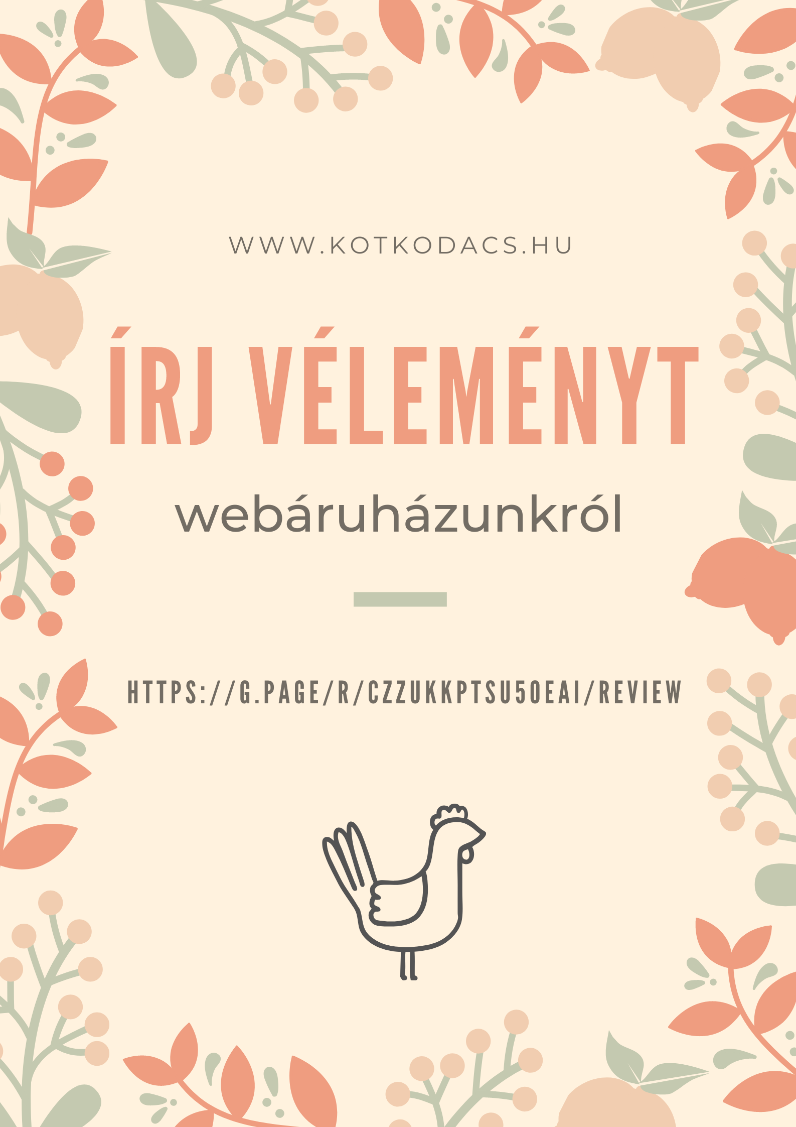 Írj te is véleményt webáruházunkról!